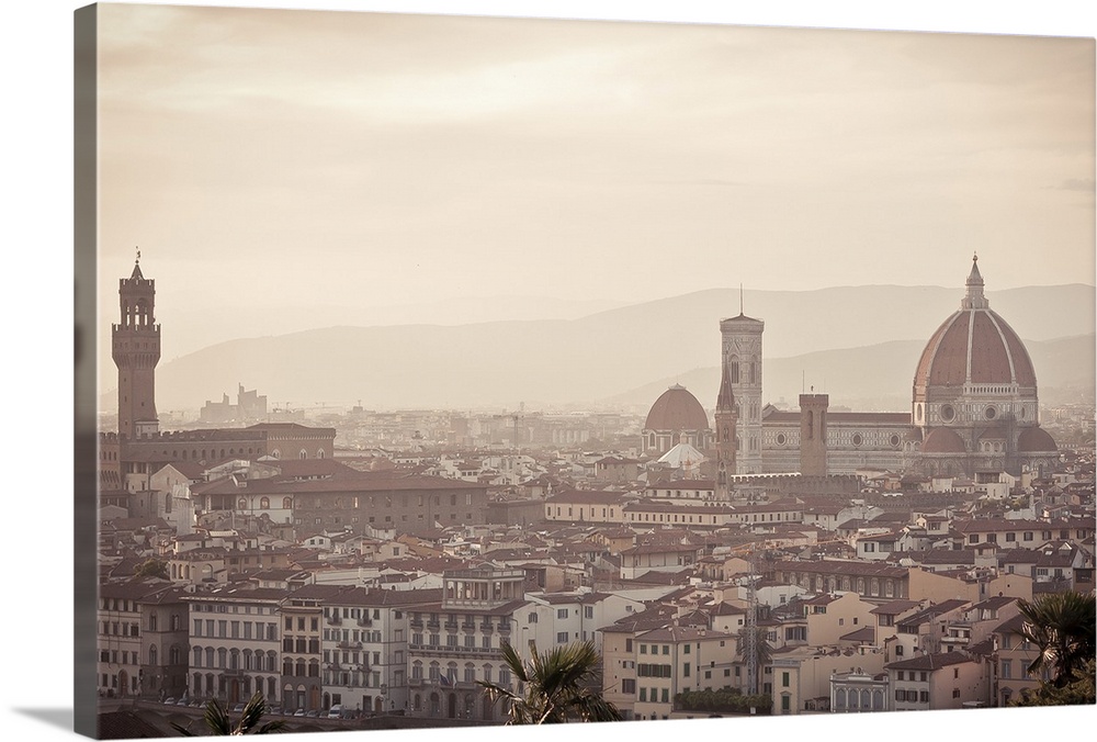 View over Florence at dusk.