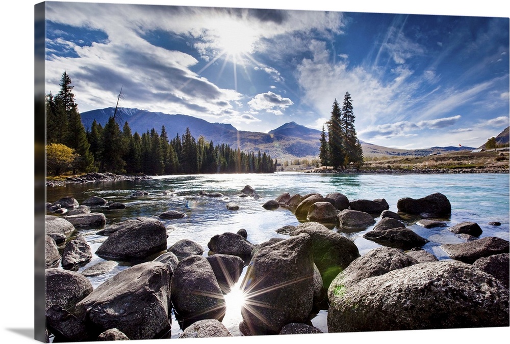 Beautiful landscape with river at china.