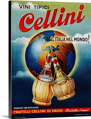 Vini Tipici Cellini Wine Advertisement Poster