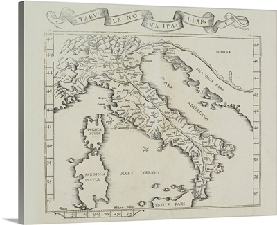 Vintage map of Italy