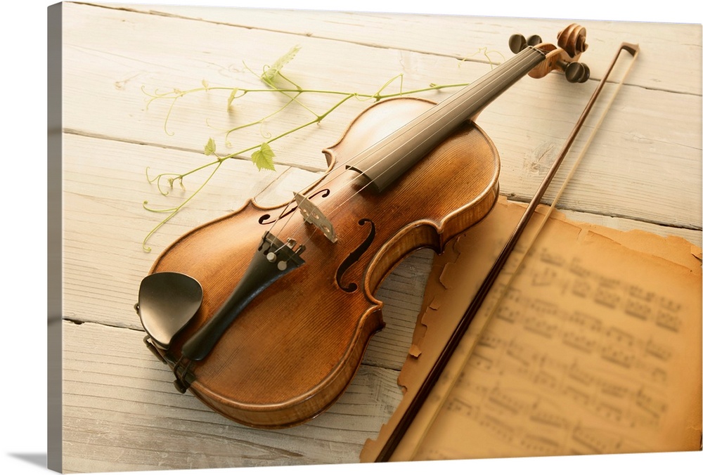 Violin and music sheet