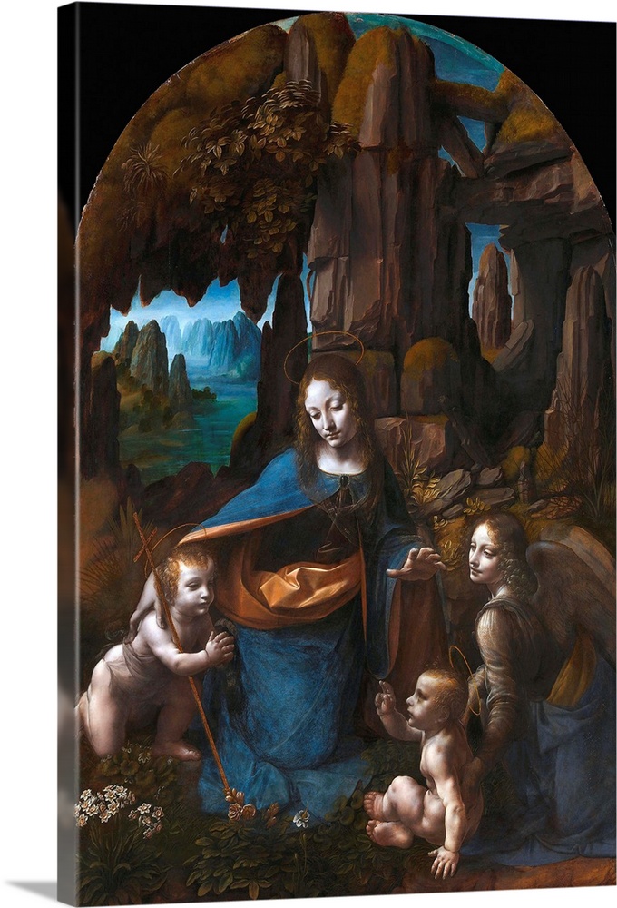 Leonardo da Vinci (Italian, 14521519), Virgin of the Rocks, 1495-1508, oil on panel, 189.5 x 120 cm (74.6 x 47.2 in), Nati...
