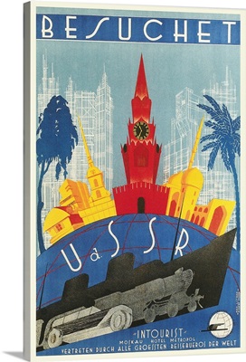 Visit the USSR Travel Poster