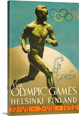 VXth Olympic Games Helsinki Finland Poster By Ilmari Sysimetsa