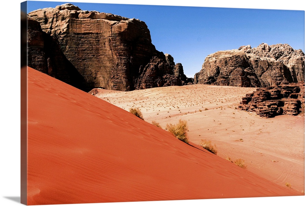 Wadi Rum desert in Jordan between Petra and Aqaba.