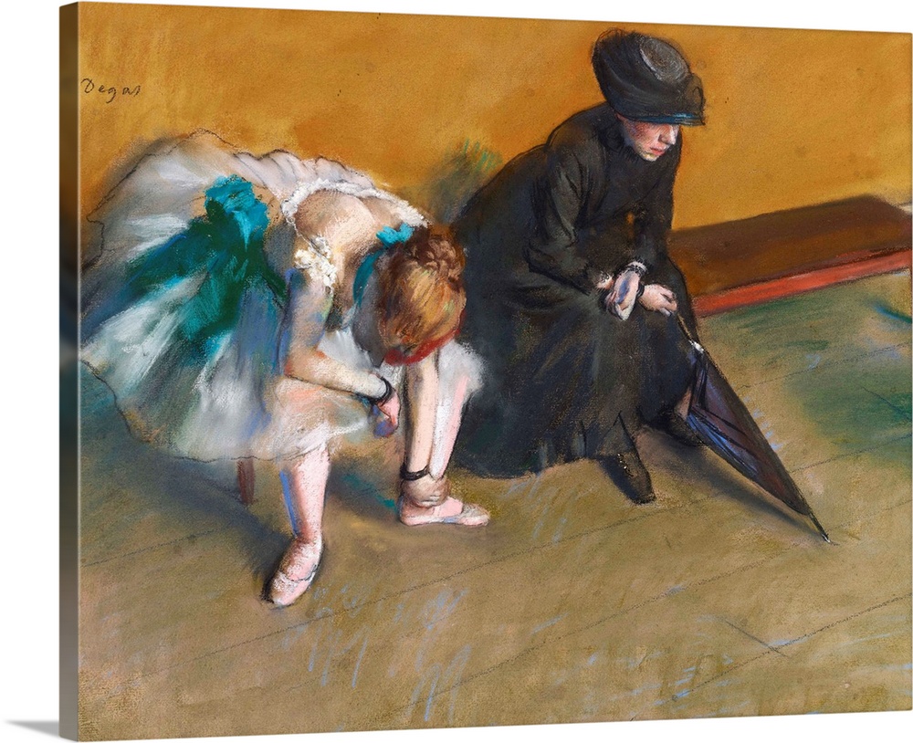 Edgar Degas (French, 1834-1917), Waiting, c. 1882, pastel on paper, 48.3 x 61 cm (19 x 24 in), J. Paul Getty Museum, Malib...