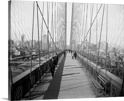 Walkway On Brooklyn Bridge