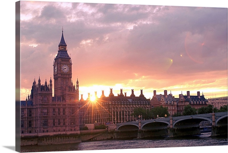 Westminster Bridge and Big Ben in London at sunset, England | Great Big ...