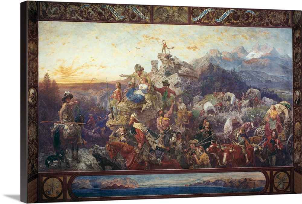 1861, mural, 33 1/4 x 43 3/8. Located behind the western staircase of the House of Representatives chamber in the United S...