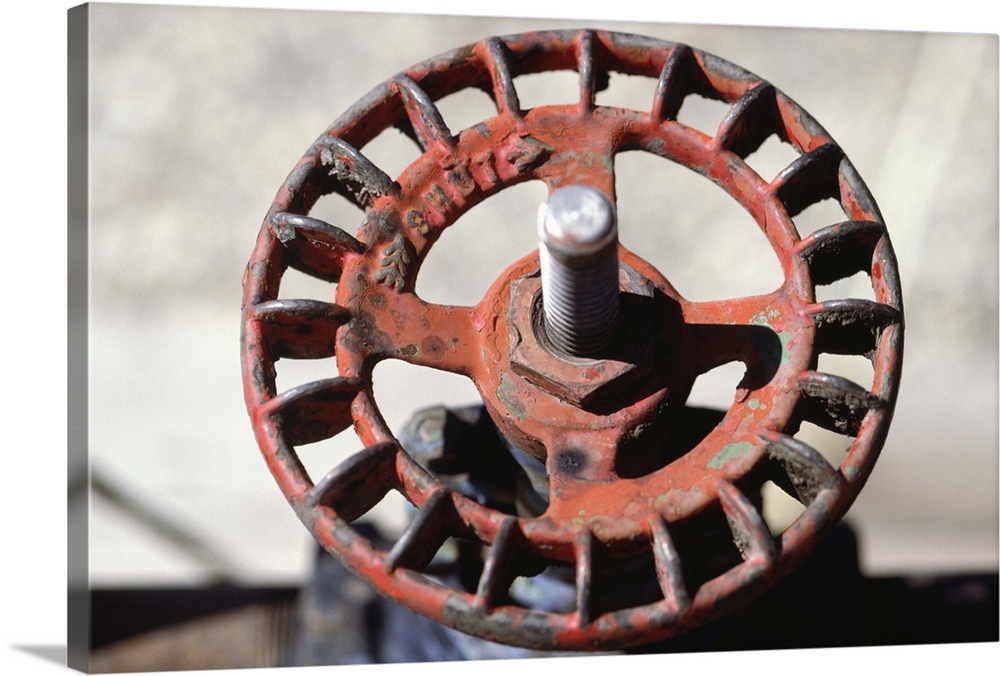 Wheel from oil well, (Close-up)