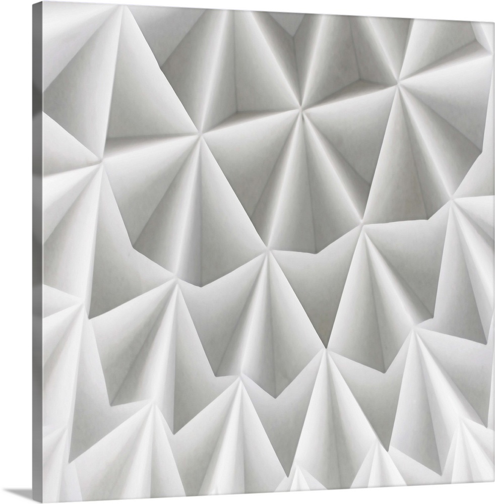 White concave pyramid abstract