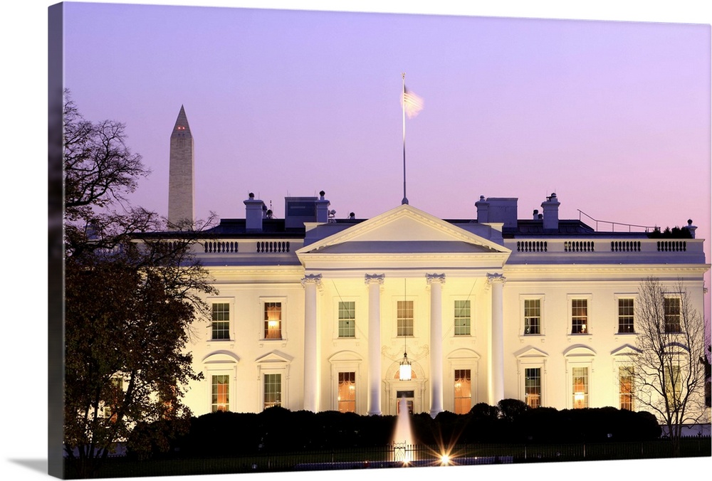 White House, Washington DC at sunset