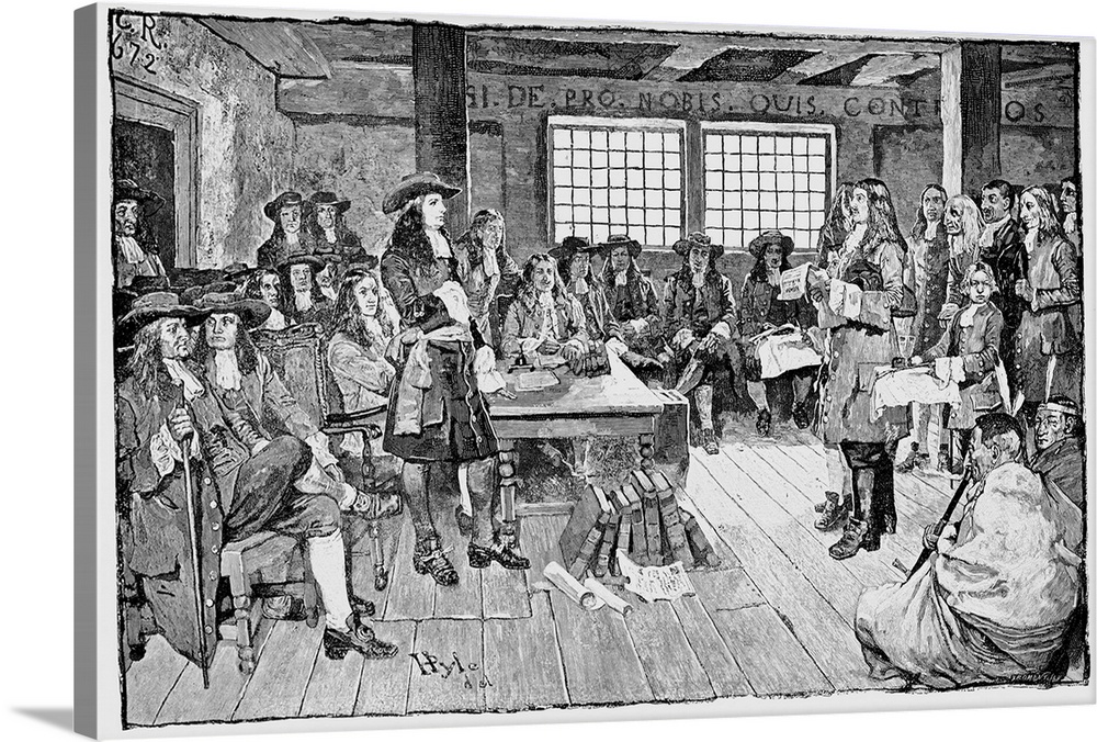 William Penn and colonialists at conference
