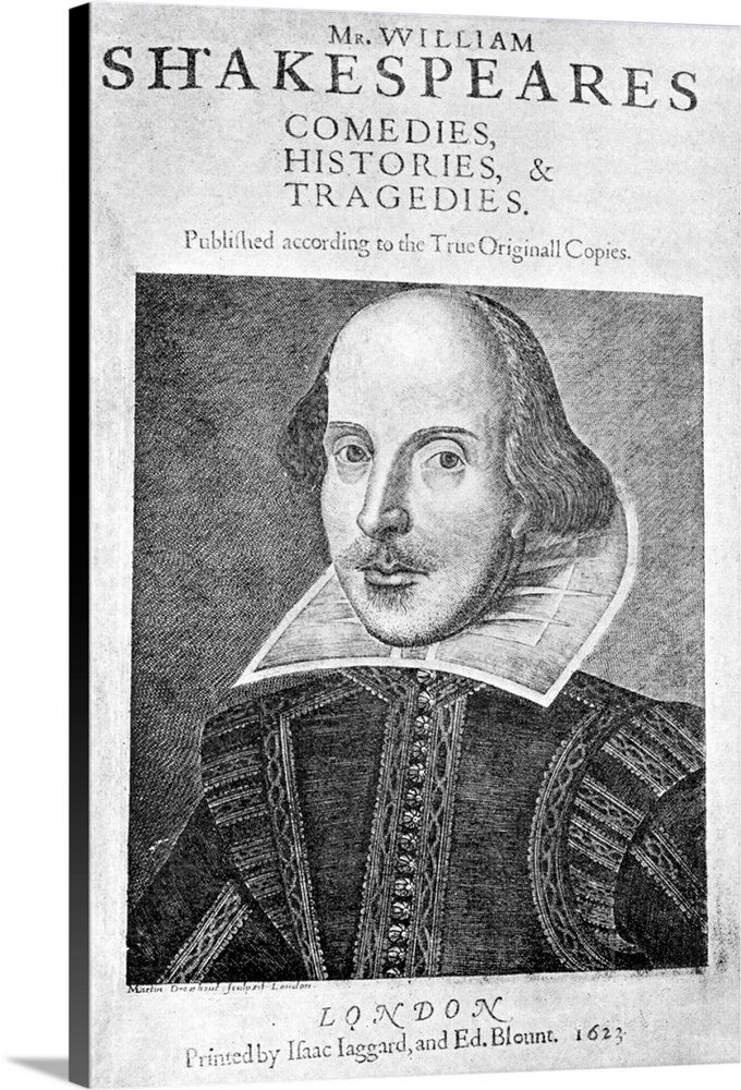 William Shakespeare, Title page from First Folio edition