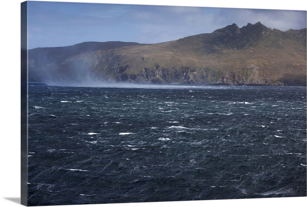 Windblown mist in stormy seas, near Cape Horn, Cape Horn National Park, Magallanes y de la Antartica Chilena, Patagonia, C...