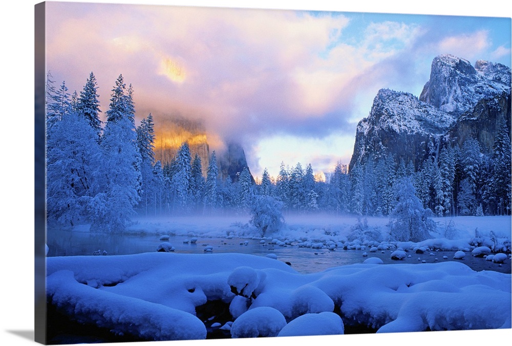 Winter Sunset in Yosemite National Park
