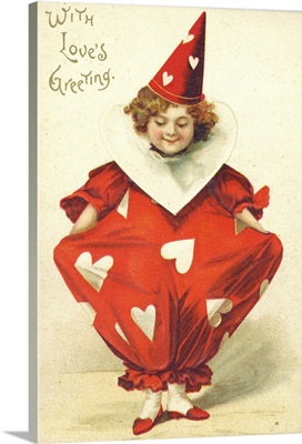 With's Love's Greeting Valentine Postcard