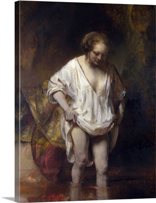 Woman Bathing In A Stream