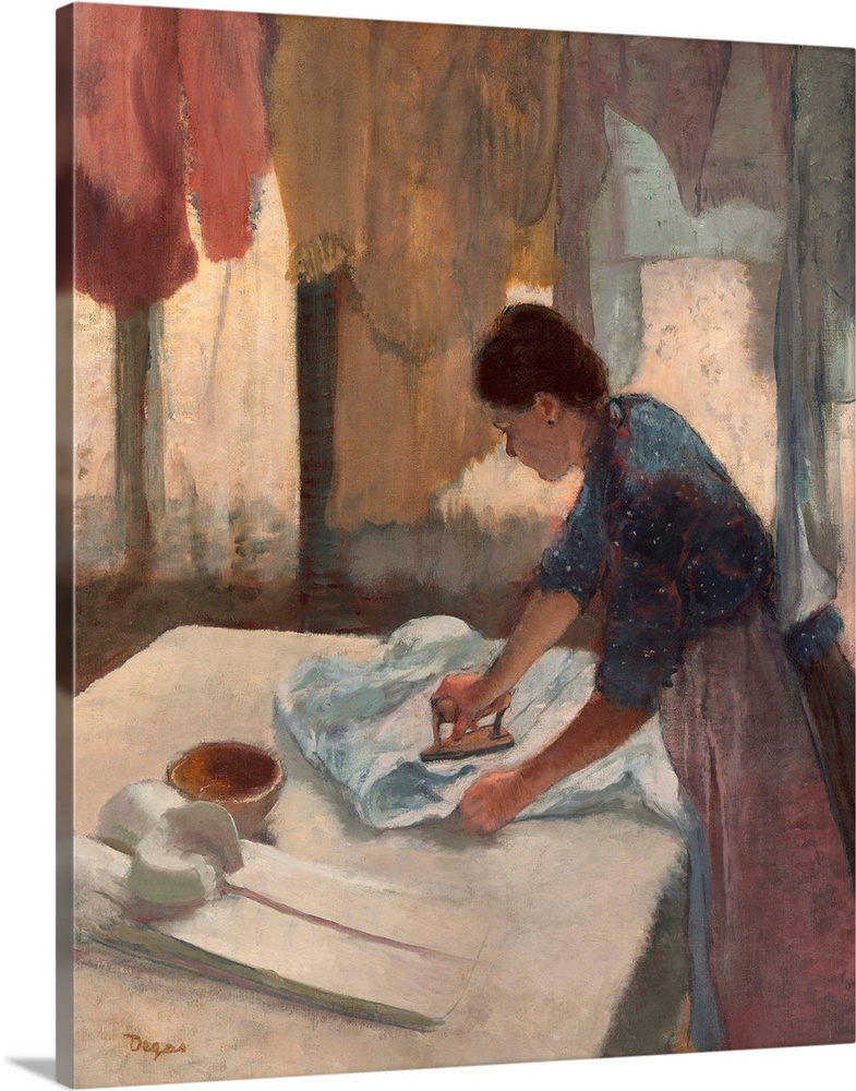 Edgar Degas, Woman Ironing, c. 1876-87, oil on canvas, 81.3 x 66 cm (32 x 26 in), National Gallery of Art, Washington, D.C.