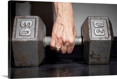 Woman lifting weights