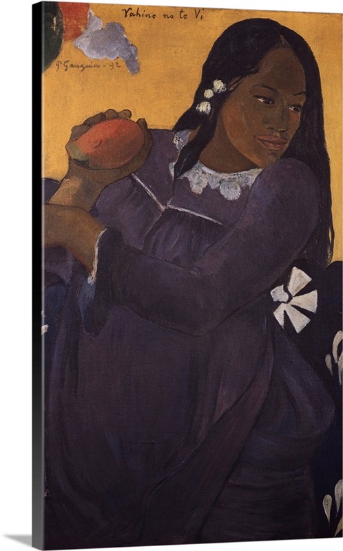 Woman With A Mango By Paul Gauguin | Great Big Canvas