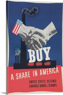 World War II Poster, Buy A Share In America