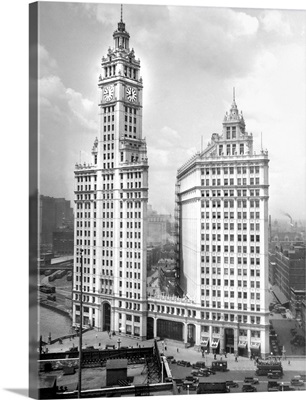Wrigley Building On Michigan Avenue In Chicago, Ca. 1928