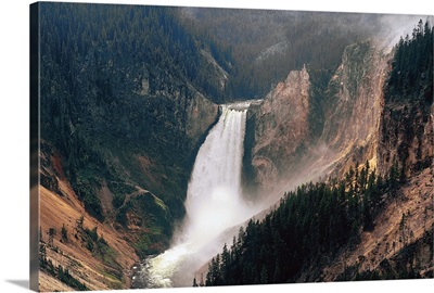 Yellowstone River and Lower Falls, Yellowstone National Park, Wyoming