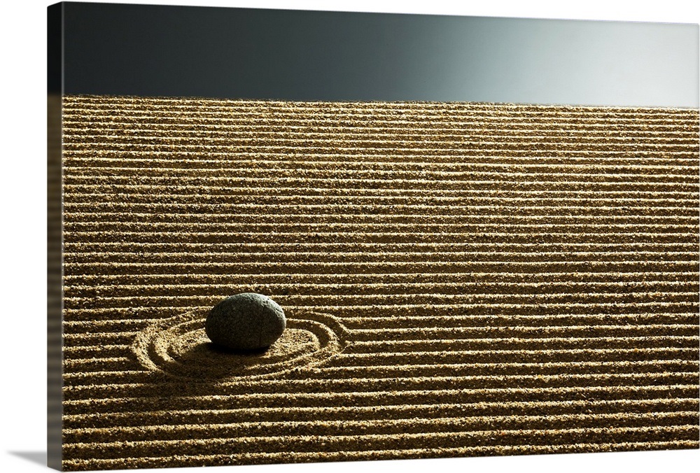 Zen stone on sand Wall Art, Canvas Prints, Framed Prints, Wall Peels