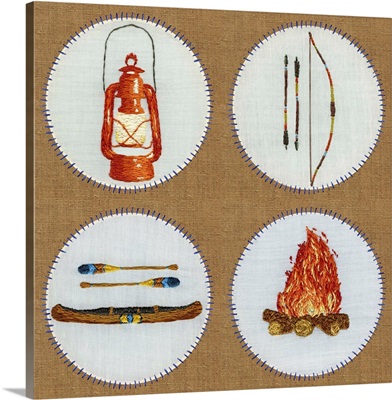 Camping Embroidery Grid