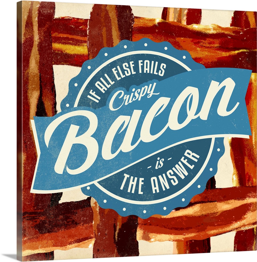 Contemporary and humorous bacon themed artwork.