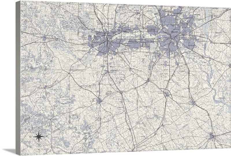 Dallas Map B | Great Big Canvas
