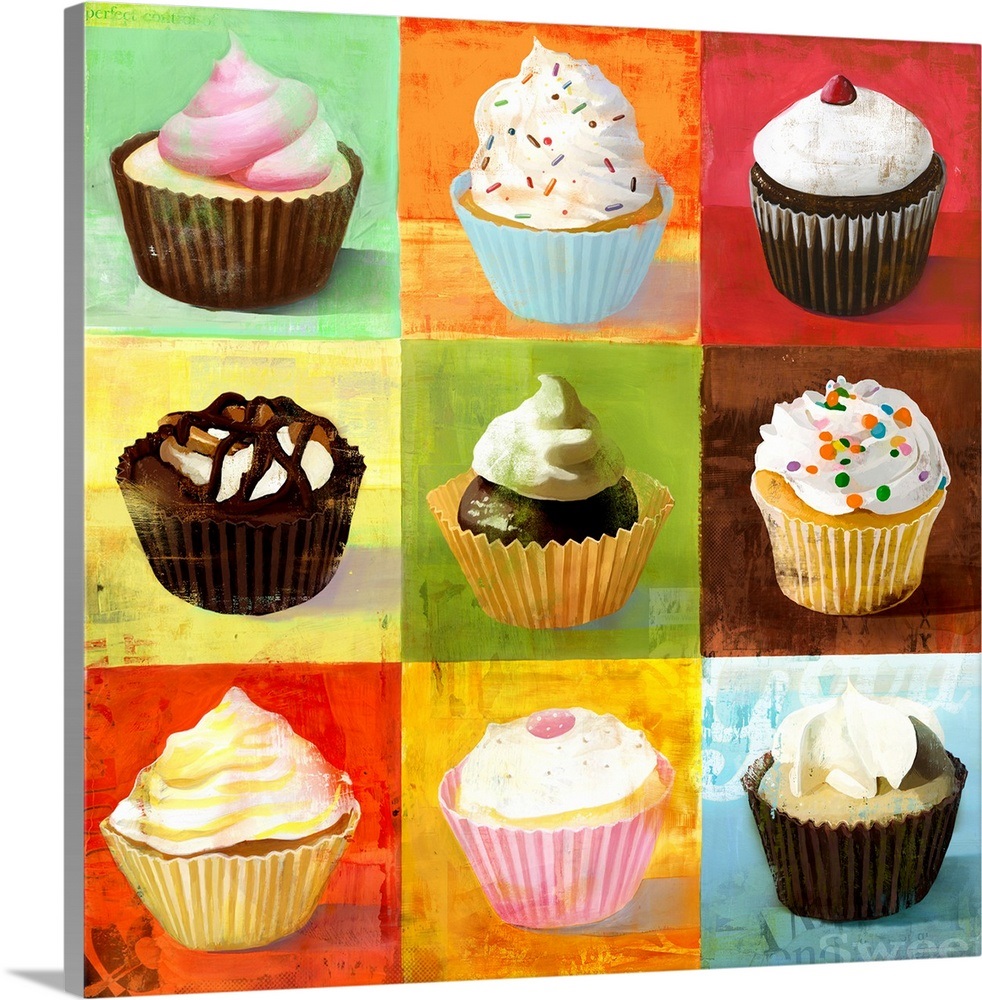 Enjoy Cupcakes Wall Art, Canvas Prints, Framed Prints, Wall Peels