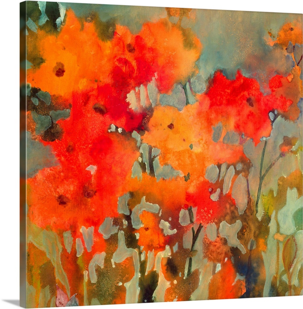 Orange Flower Wall Art, Canvas Prints, Framed Prints, Wall Peels