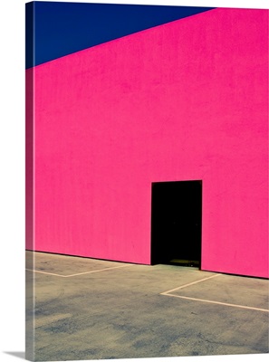 Pink Wall Black Door