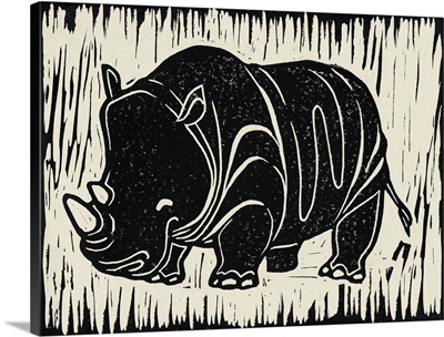 Rhino Linocut