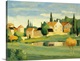 image thumbnail of Landscape painting with quaint country houses.