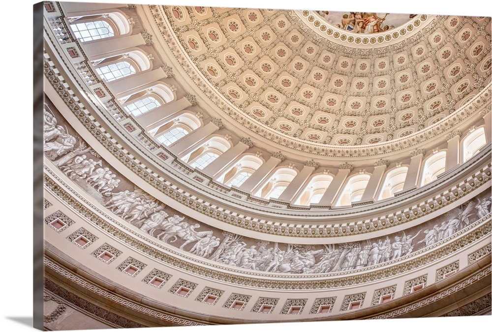 A photograph of the interior of the us capitol building.