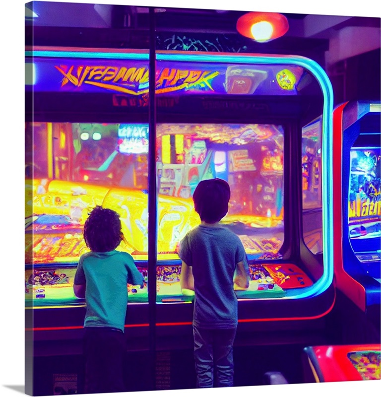 Arcade Games II Wall Art, Canvas Prints, Framed Prints, Wall Peels