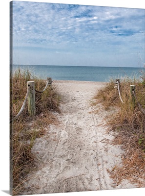Beach Entry Path With Posts