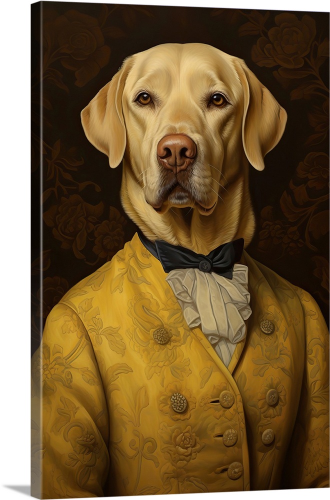 Golden Lab In Yellow