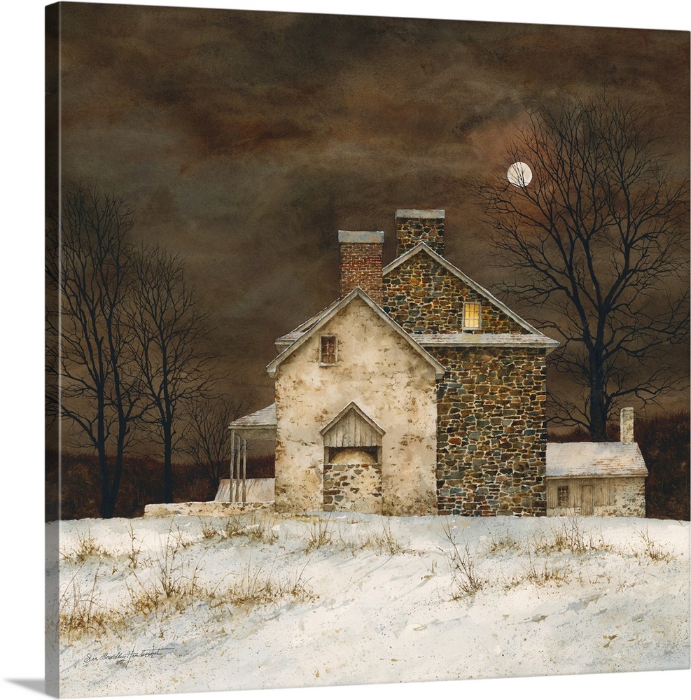 Moonrise At Flagg Farm