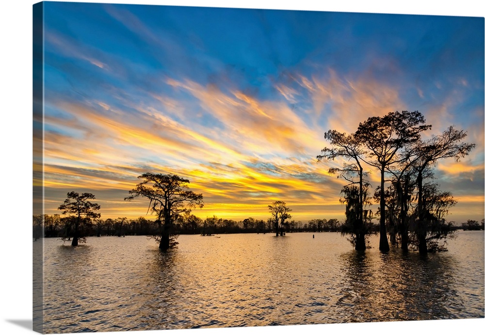 The sun casts beautiful light across the clouds over the Atchafalaya Basin during the first sunrise of 2021. This was my w...