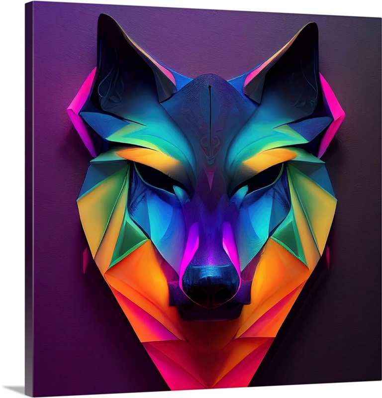 Origami Wolf Wall Art, Canvas Prints, Framed Prints, Wall Peels | Great ...