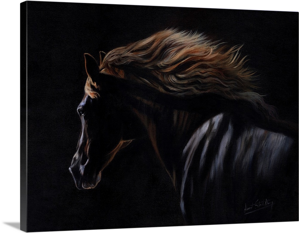 Originally an oil painting on canvas of a Peruvian Paso Horse.