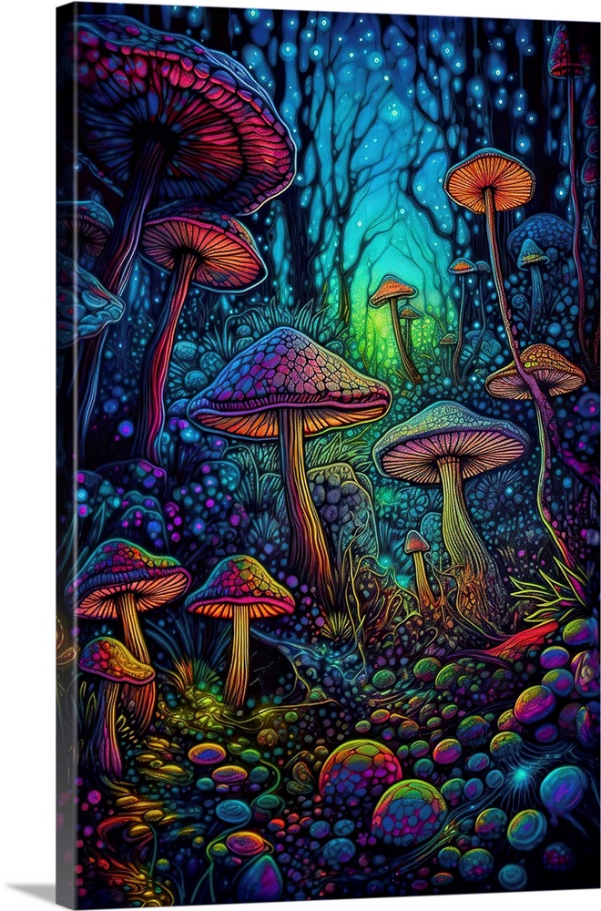 Psychedelic Mushroom Forest