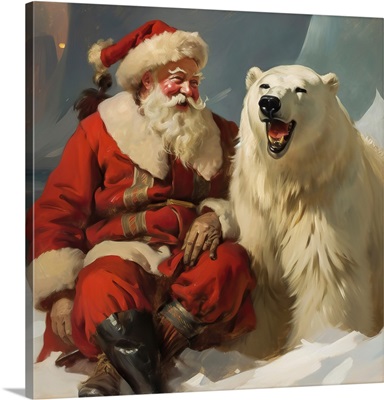 Santa And Polar Bear