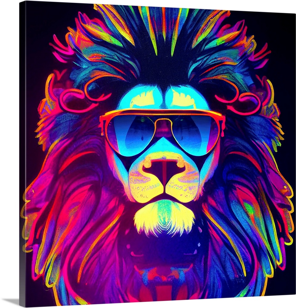 Sunglasses Lion Cool Wall Art, Canvas Prints, Framed Prints, Wall Peels ...