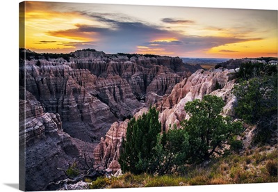 Sunset Over Badland Valley