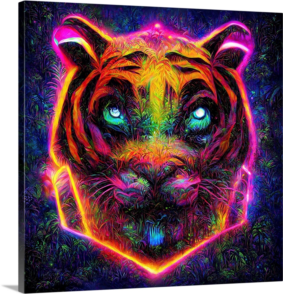 Tiger Glow Wall Art, Canvas Prints, Framed Prints, Wall Peels | Great ...